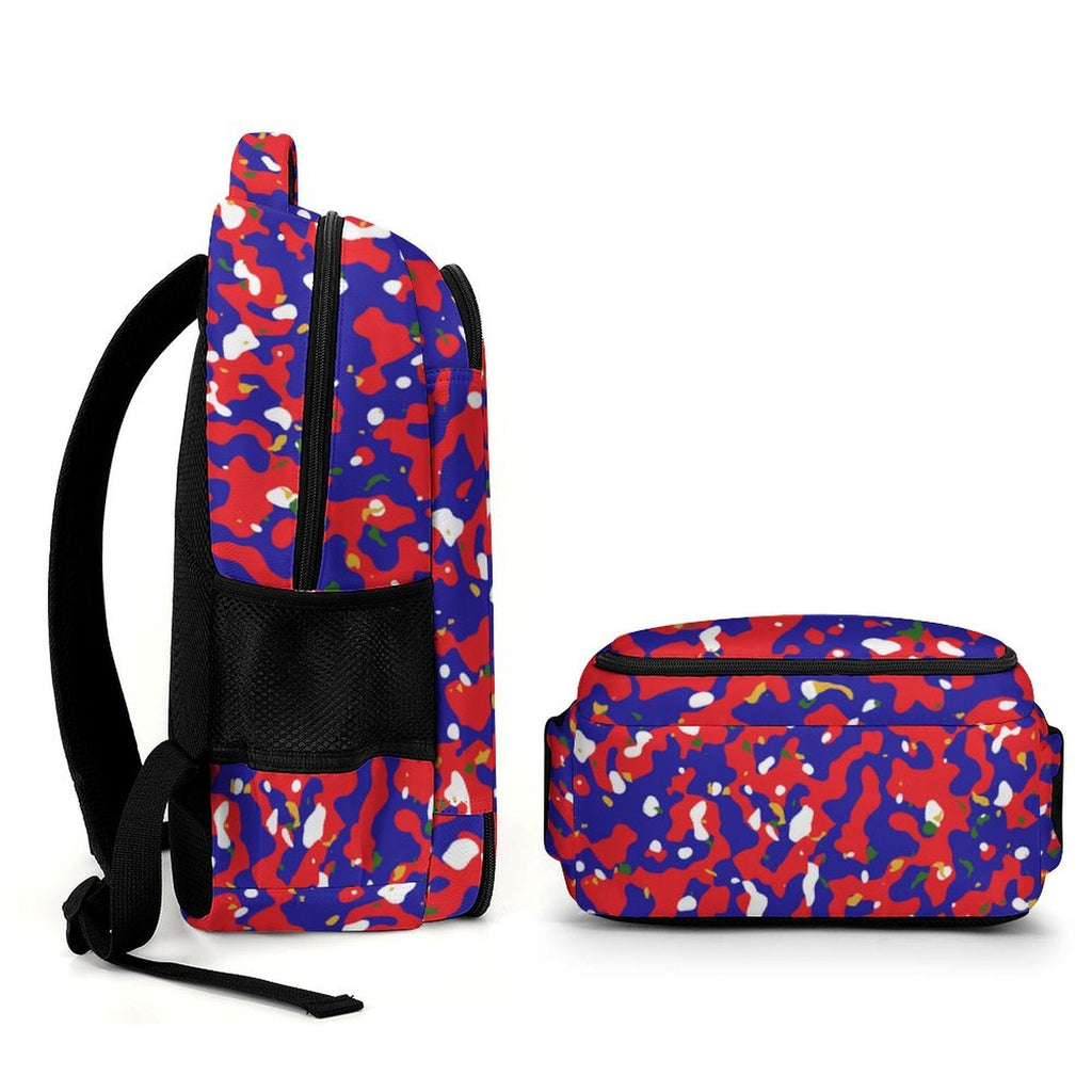 Haiti Flag Camo Casual Backpack - Conscious Apparel Store