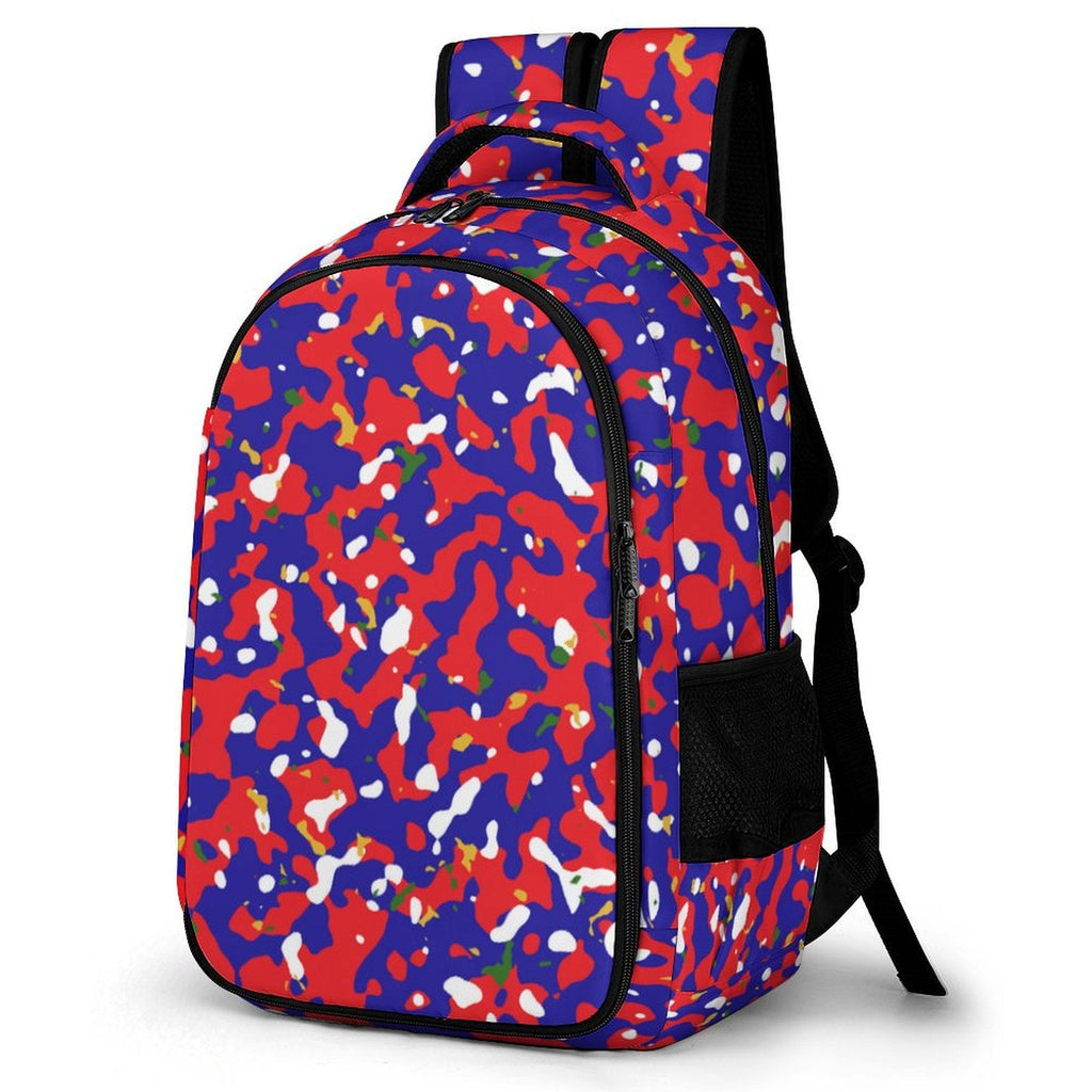 Haiti Flag Camo Casual Backpack - Conscious Apparel Store