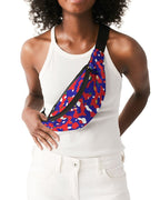 Haiti Flag Camo Crossbody Sling Bag - Conscious Apparel Store
