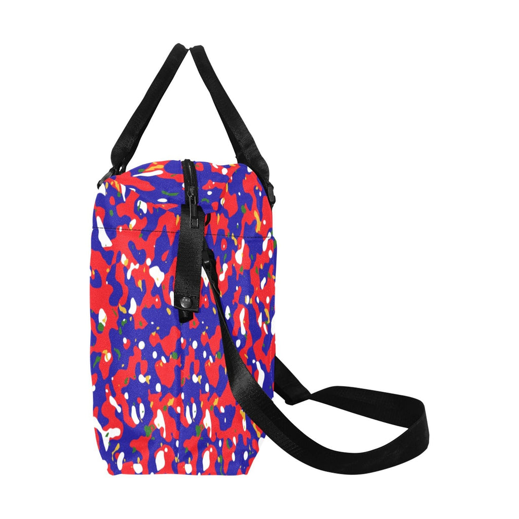 Haiti Flag Camo Large Capacity Duffle Bag - Conscious Apparel Store