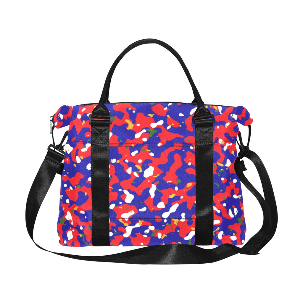 Haiti Flag Camo Large Capacity Duffle Bag - Conscious Apparel Store