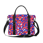Haiti Flag Camo Large Capacity Duffle Bag - Conscious Apparel Store