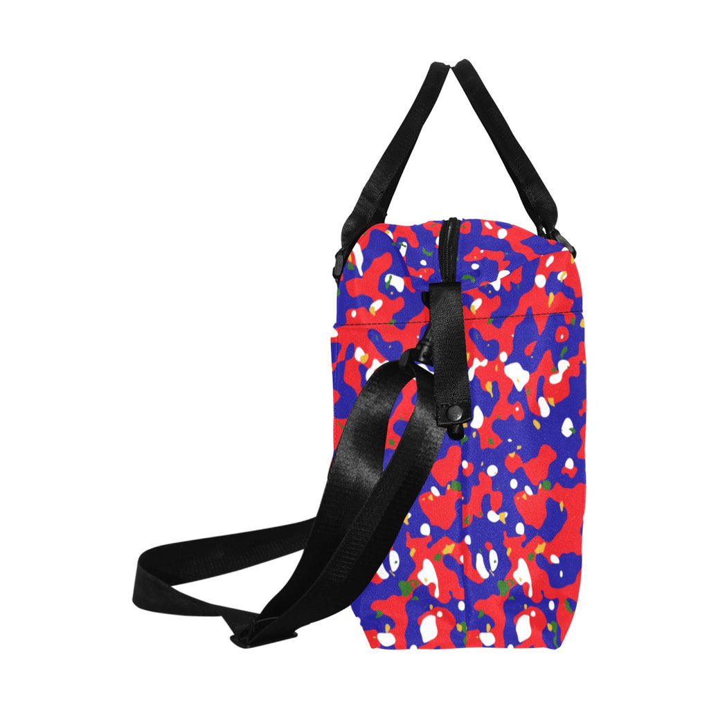 Haiti Flag Camo Large Capacity Duffle Bag - Conscious Apparel Store