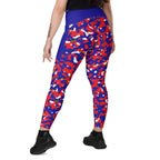 Haiti Flag Camo Leggings with pockets - Conscious Apparel Store