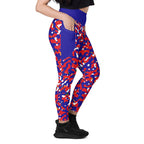 Haiti Flag Camo Leggings with pockets - Conscious Apparel Store
