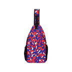 Haiti Flag Camo Men's Casual Chest Bag - Conscious Apparel Store
