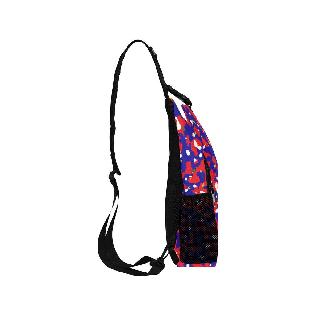 Haiti Flag Camo Men's Casual Chest Bag - Conscious Apparel Store