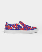 Haiti Flag Camo Men's Slip - On Canvas Shoe - Conscious Apparel Store