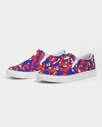 Haiti Flag Camo Men's Slip-On Canvas Shoe - Conscious Apparel Store