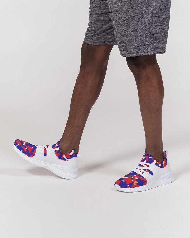 Haiti Flag Camo Men's Two-Tone Sneaker - Conscious Apparel Store