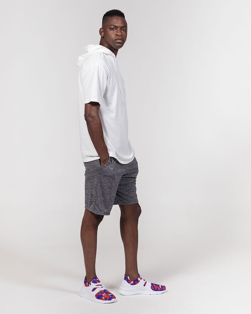 Haiti Flag Camo Men's Two-Tone Sneaker - Conscious Apparel Store