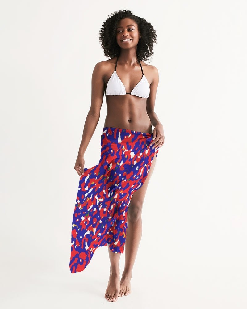 Haiti Flag Camo Swim Cover Up - Conscious Apparel Store