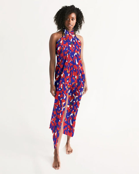 Haiti Flag Camo Swim Cover Up - Conscious Apparel Store
