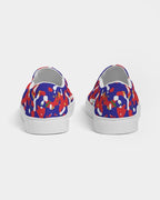 Haiti Flag Camo Women's Slip-On Canvas Shoe - Conscious Apparel Store