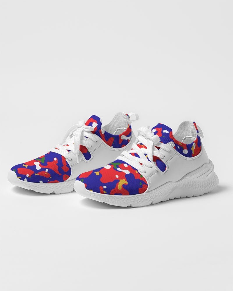 Haiti Flag Camo Women's Two-Tone Sneaker - Conscious Apparel Store
