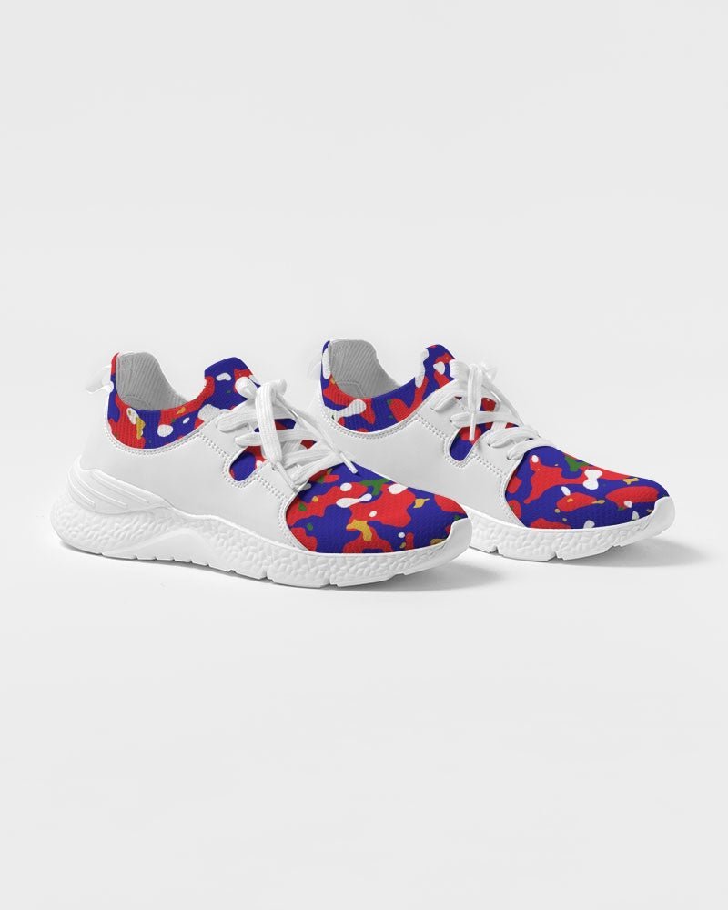 Haiti Flag Camo Women's Two-Tone Sneaker - Conscious Apparel Store