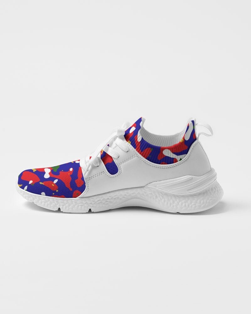 Haiti Flag Camo Women's Two-Tone Sneaker - Conscious Apparel Store