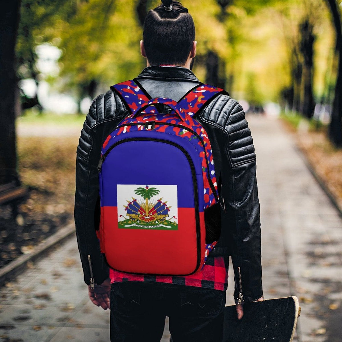 Haiti Flag Casual Backpack - Conscious Apparel Store