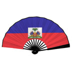 Haiti Flag Double-Sided Custom Folding Fan - Conscious Apparel Store