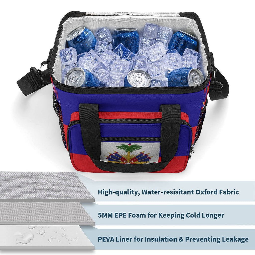 Haiti Flag Insulated Cooler Bag - Conscious Apparel Store