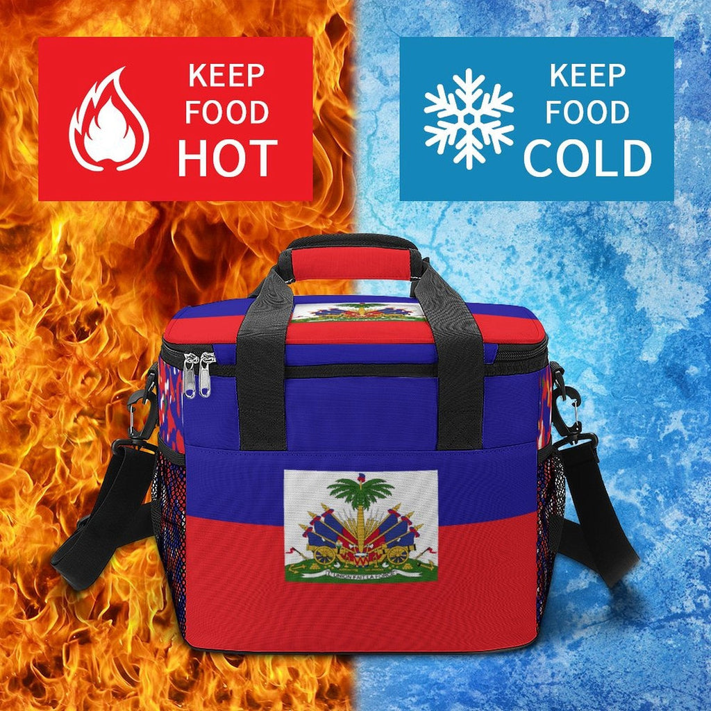 Haiti Flag Insulated Cooler Bag - Conscious Apparel Store