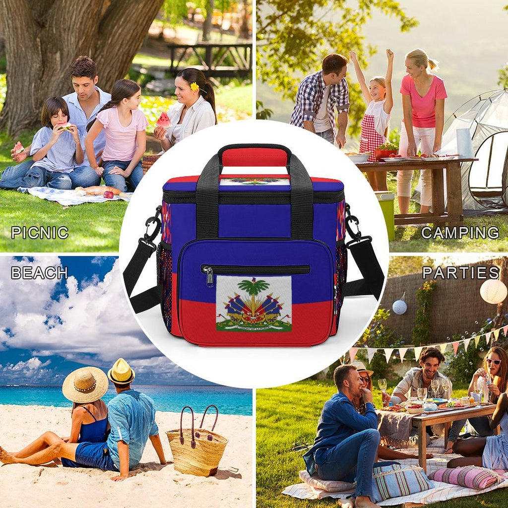 Haiti Flag Insulated Cooler Bag - Conscious Apparel Store