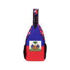 Haiti Flag Men's Casual Chest Bag - Conscious Apparel Store
