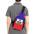 Haiti Flag Men's Casual Chest Bag - Conscious Apparel Store