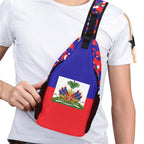 Haiti Flag Men's Casual Chest Bag - Conscious Apparel Store