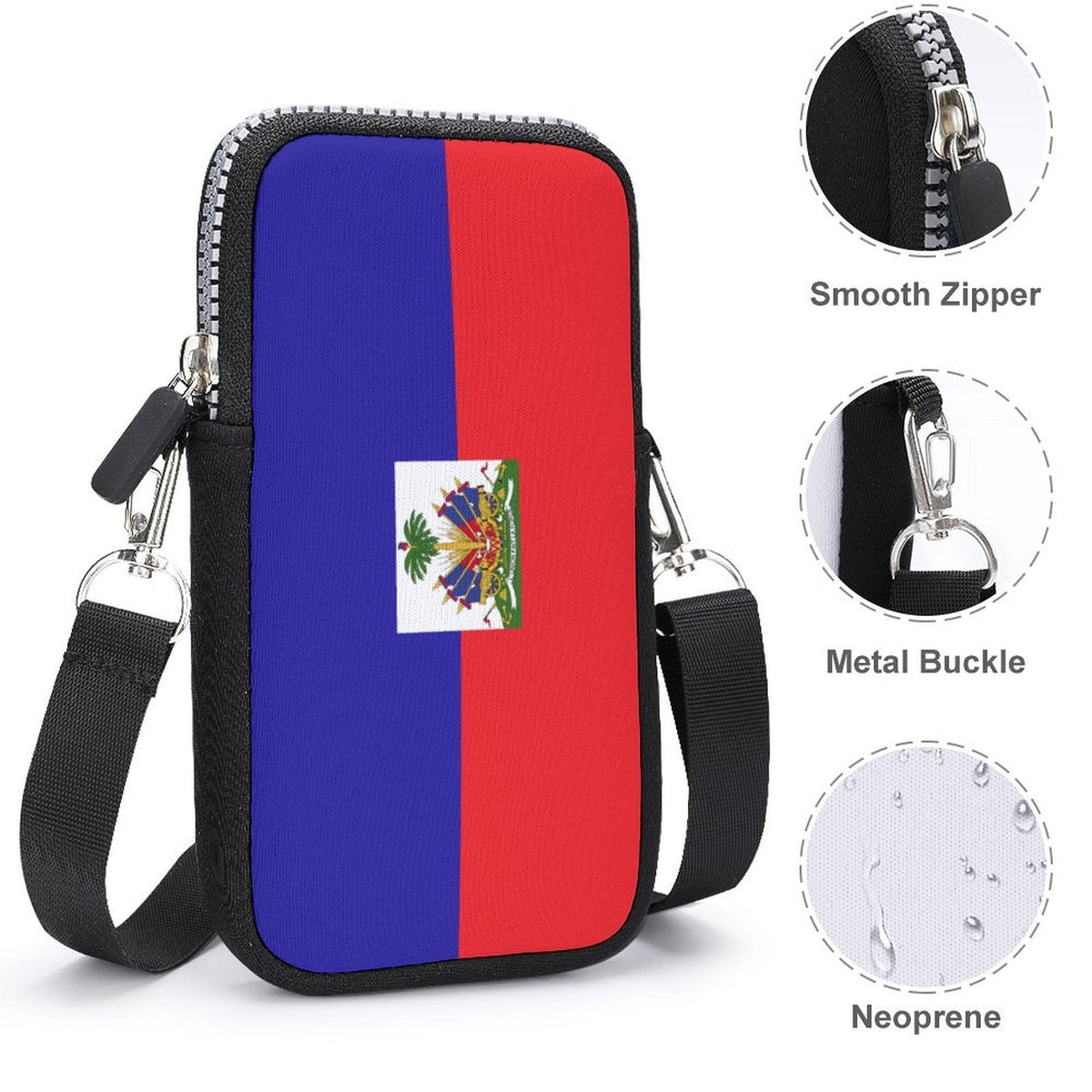 Haiti Flag Mobile Phone Purse - Conscious Apparel Store