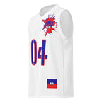 Haiti Flag (White) Premium Sport Jersey Tank Top - Conscious Apparel Store