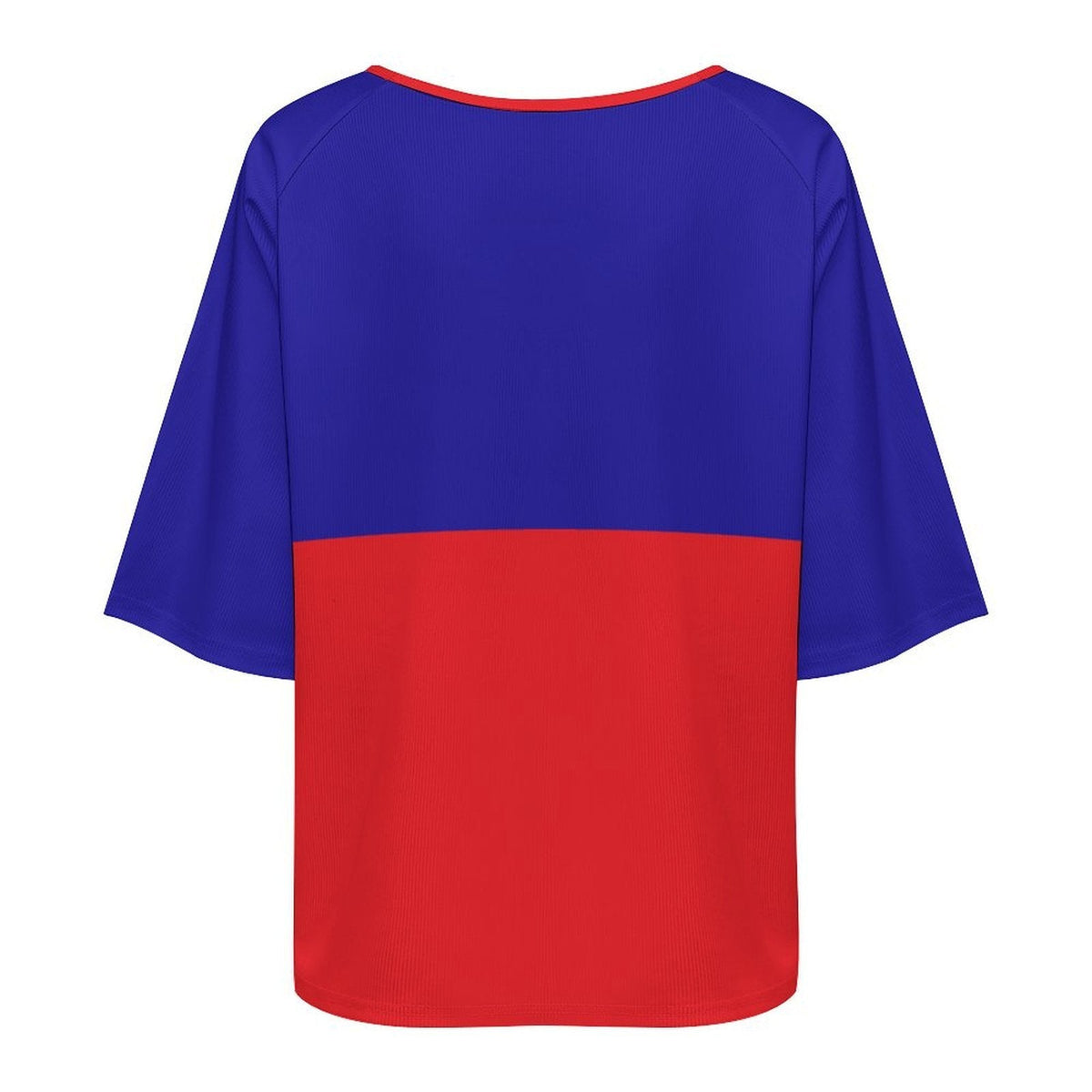 Haiti Flag Women’s Loose Half-Sleeve Boat Neck T-Shirt - Conscious Apparel Store