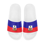 Haiti Flag Women's Slide Sandals - Conscious Apparel Store