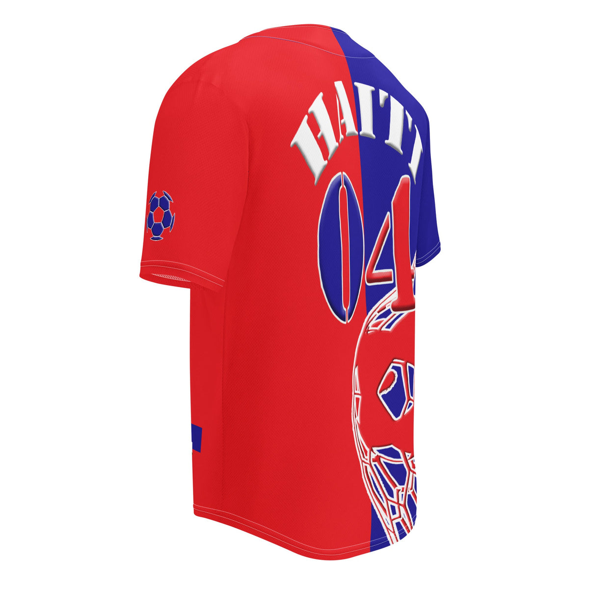 Haiti Football Themed Button-Down Sport Jersey - Conscious Apparel Store