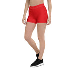 Haiti Red Leggings Shorts - Conscious Apparel Store