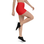 Haiti Red Leggings Shorts - Conscious Apparel Store