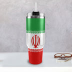 Iran FLag 40oz Tumbler with Black Handle - Conscious Apparel Store