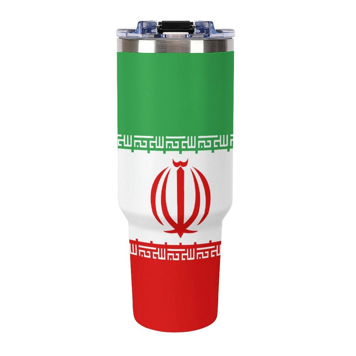 Iran Flag 40oz Tumbler with (Black or White Handle) - Conscious Apparel Store