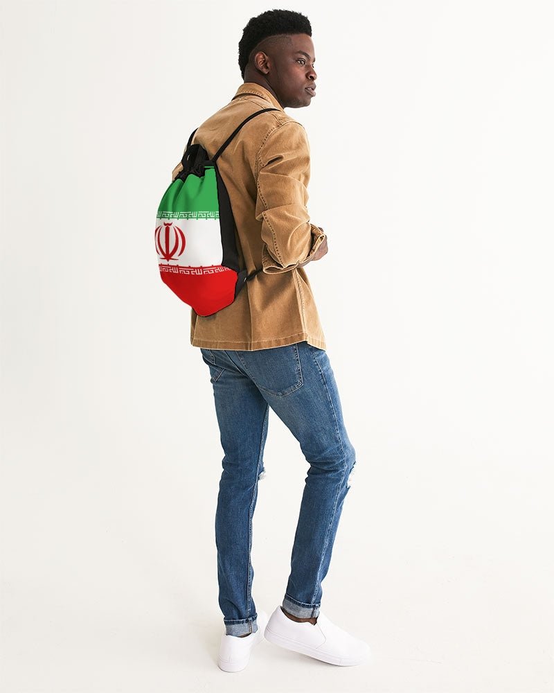 Iran Flag Canvas Drawstring Bag - Conscious Apparel Store