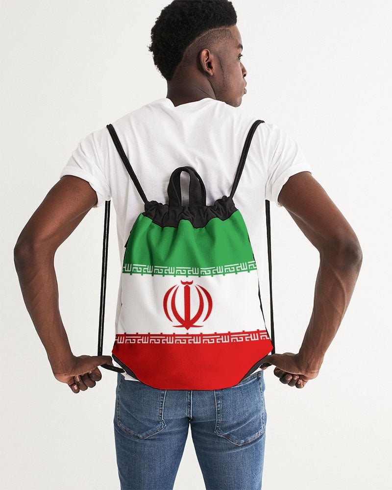 Iran Flag Canvas Drawstring Bag - Conscious Apparel Store