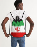 Iran Flag Canvas Drawstring Bag - Conscious Apparel Store