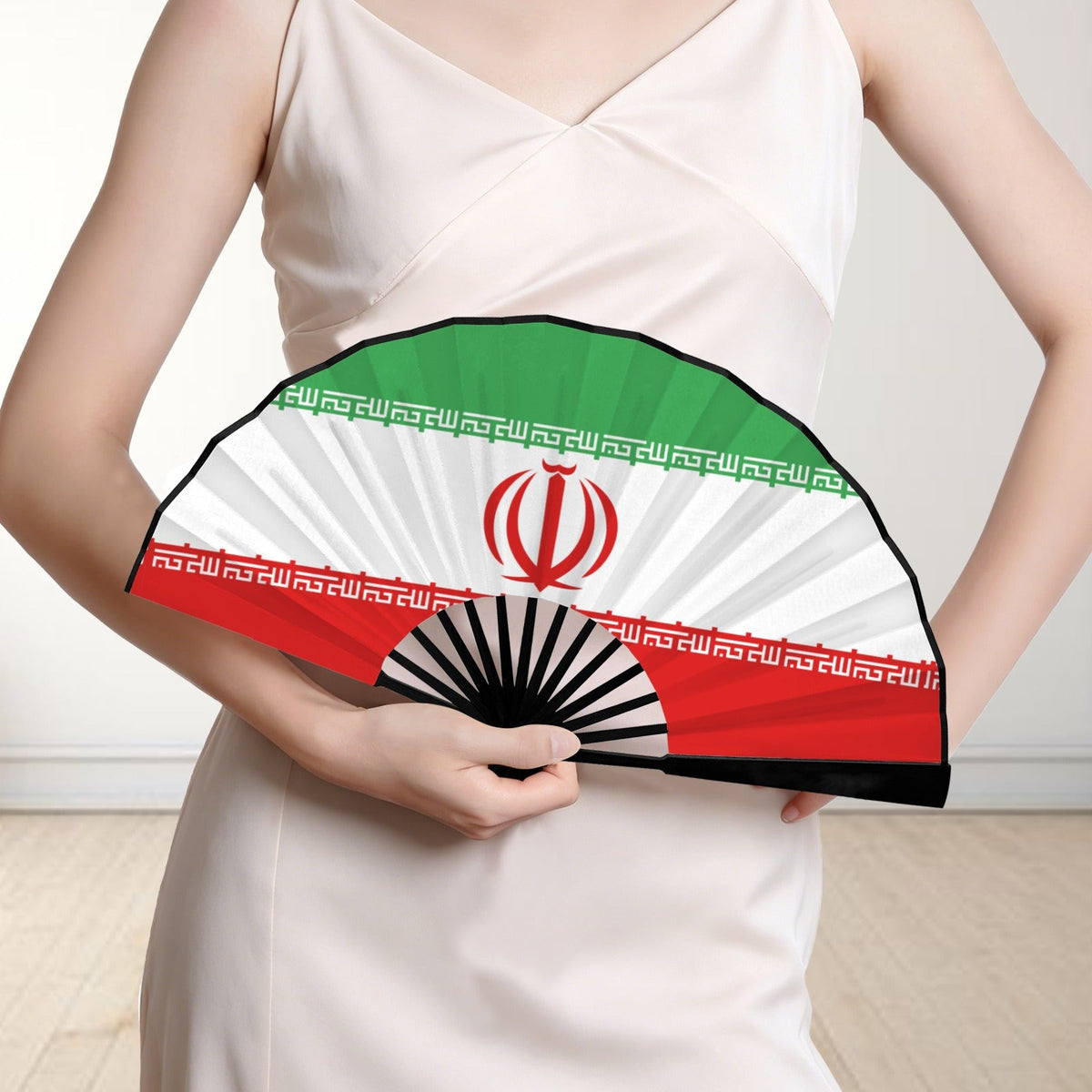 Iran Flag Double-Sided Folding Fan - Conscious Apparel Store