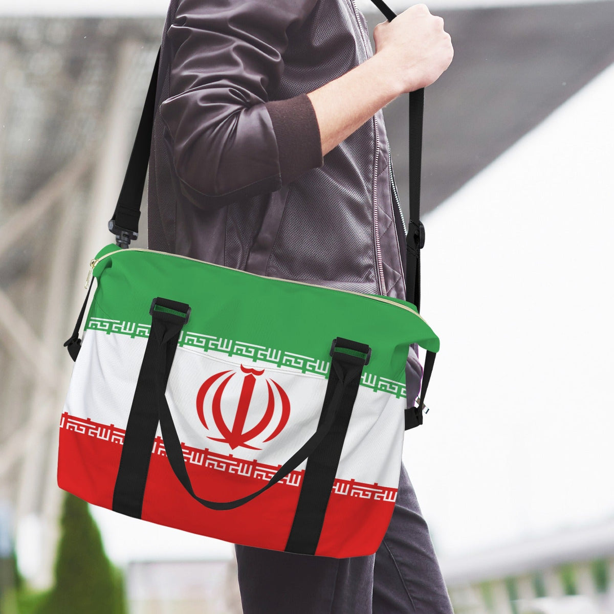 Iran Flag Duffle Bag - Conscious Apparel Store