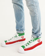 Iran Flag Men's Hightop Canvas Shoe - Conscious Apparel Store