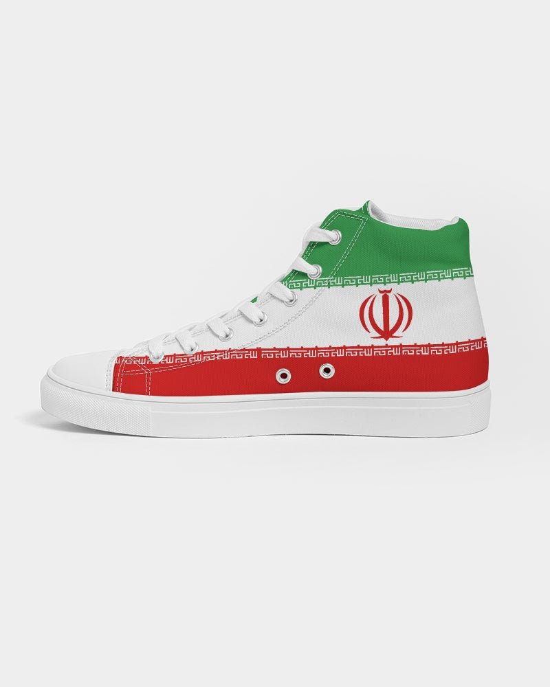 Iran Flag Men's Hightop Canvas Shoe - Conscious Apparel Store
