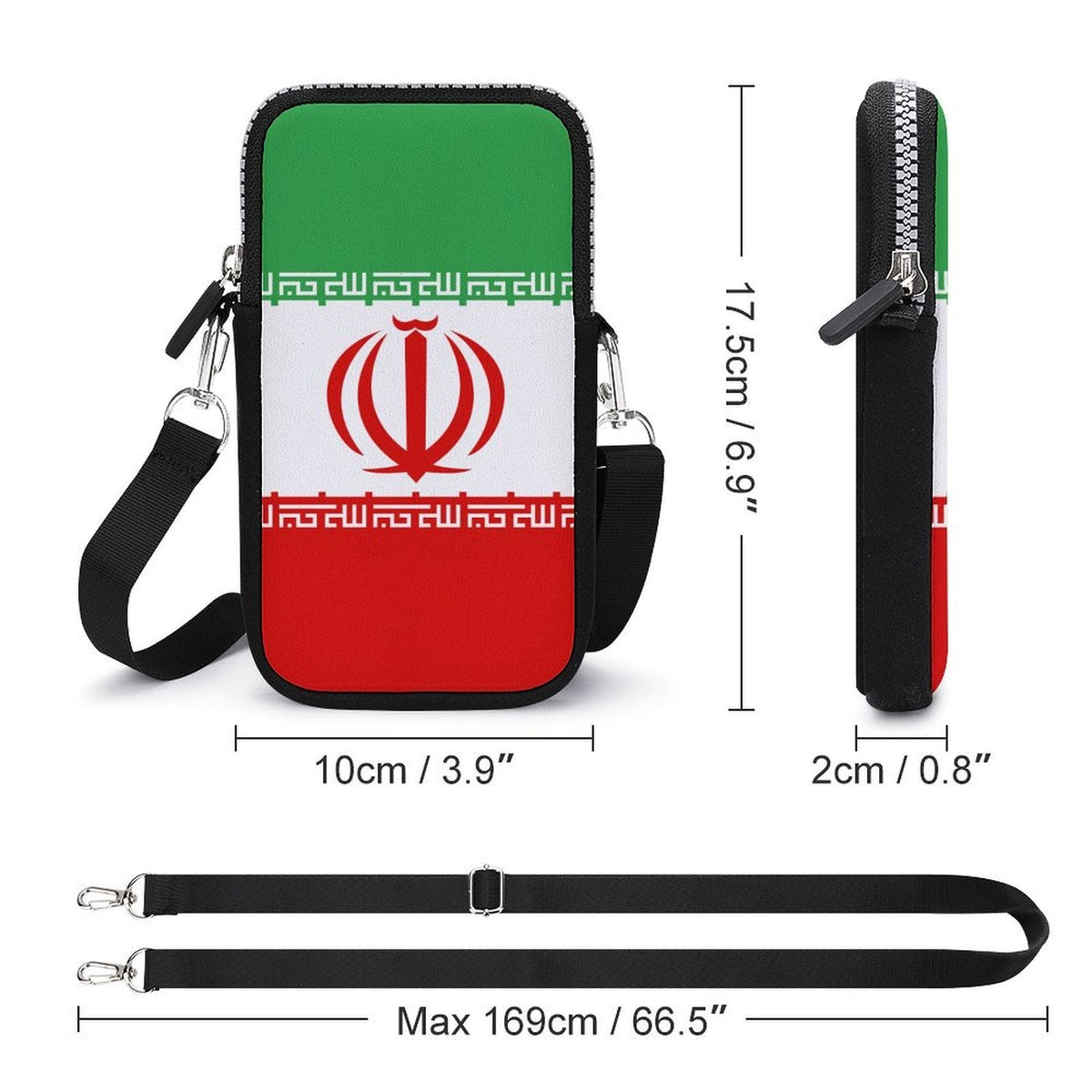 Iran Flag Mobile Phone Purse II - Conscious Apparel Store