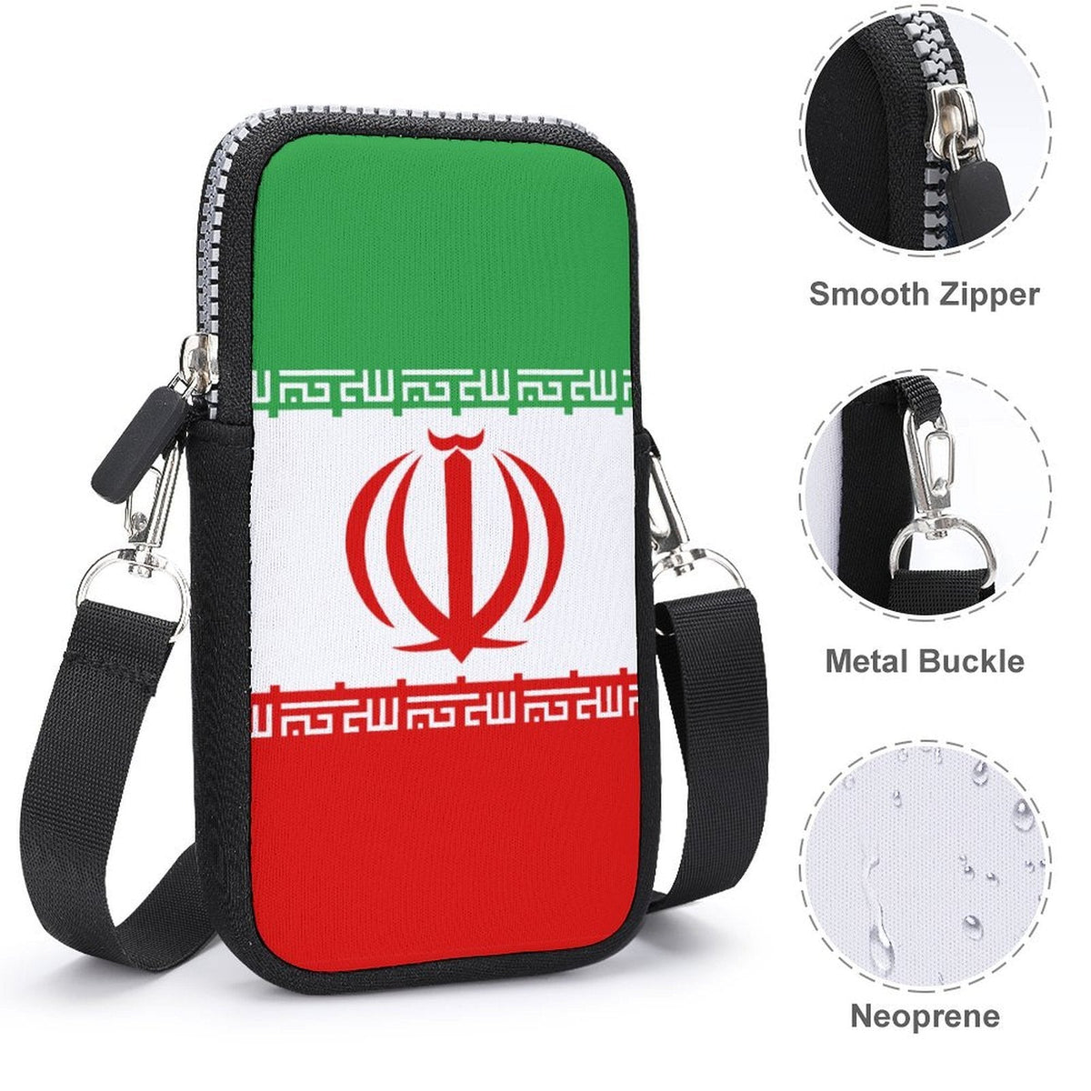Iran Flag Mobile Phone Purse II - Conscious Apparel Store