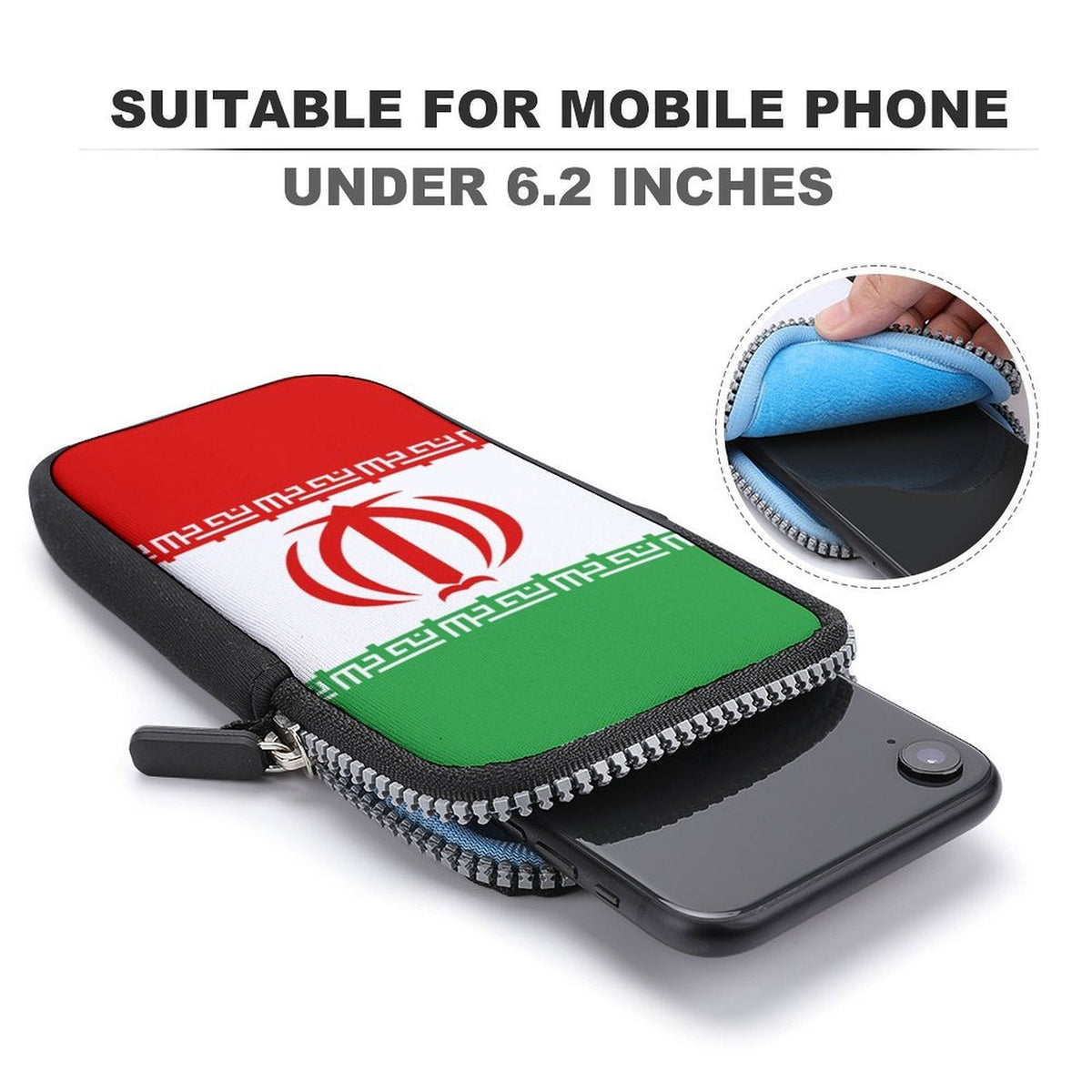 Iran Flag Mobile Phone Purse II - Conscious Apparel Store