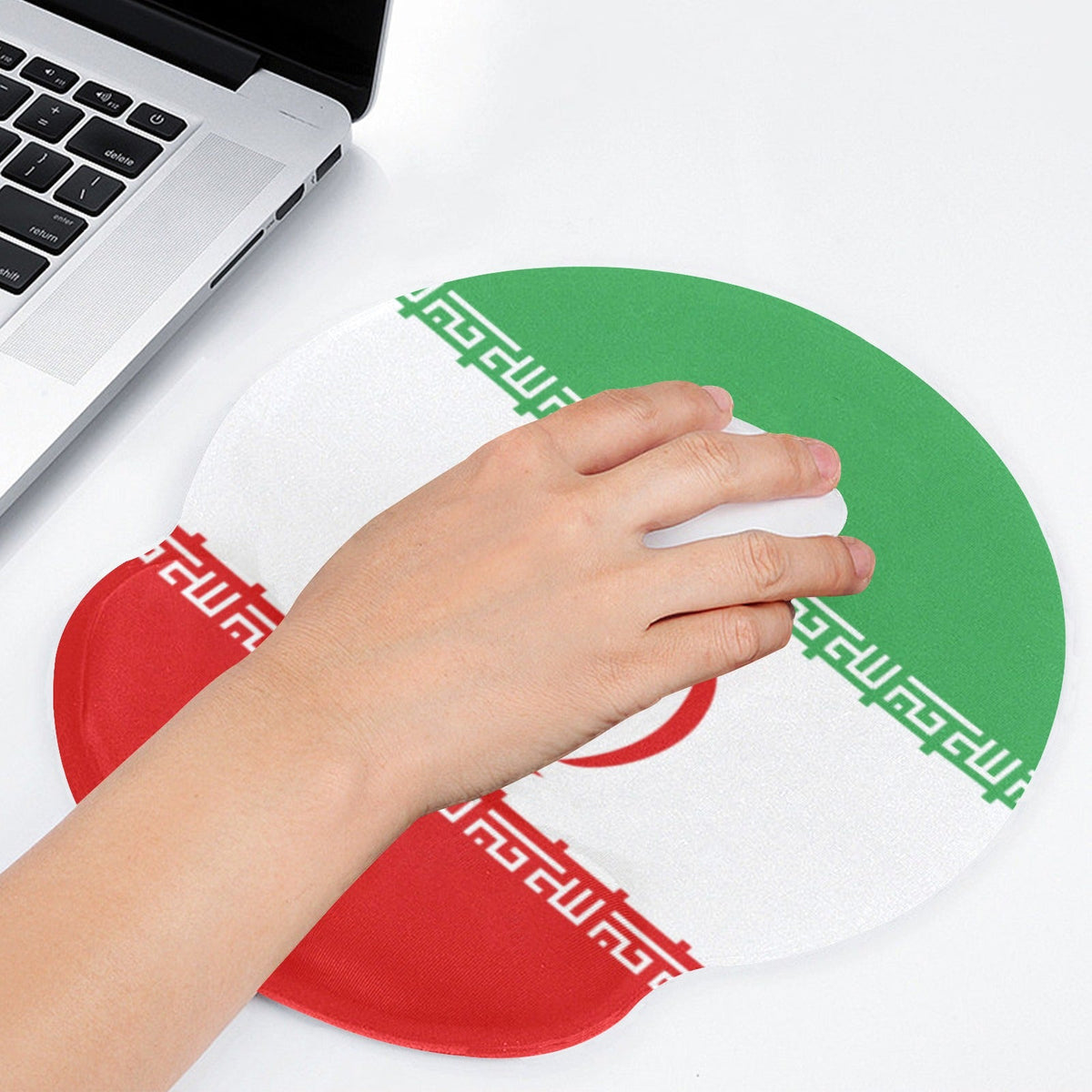 Iran Flag Mouse Pad with Wrist Rest Support - Conscious Apparel Store
