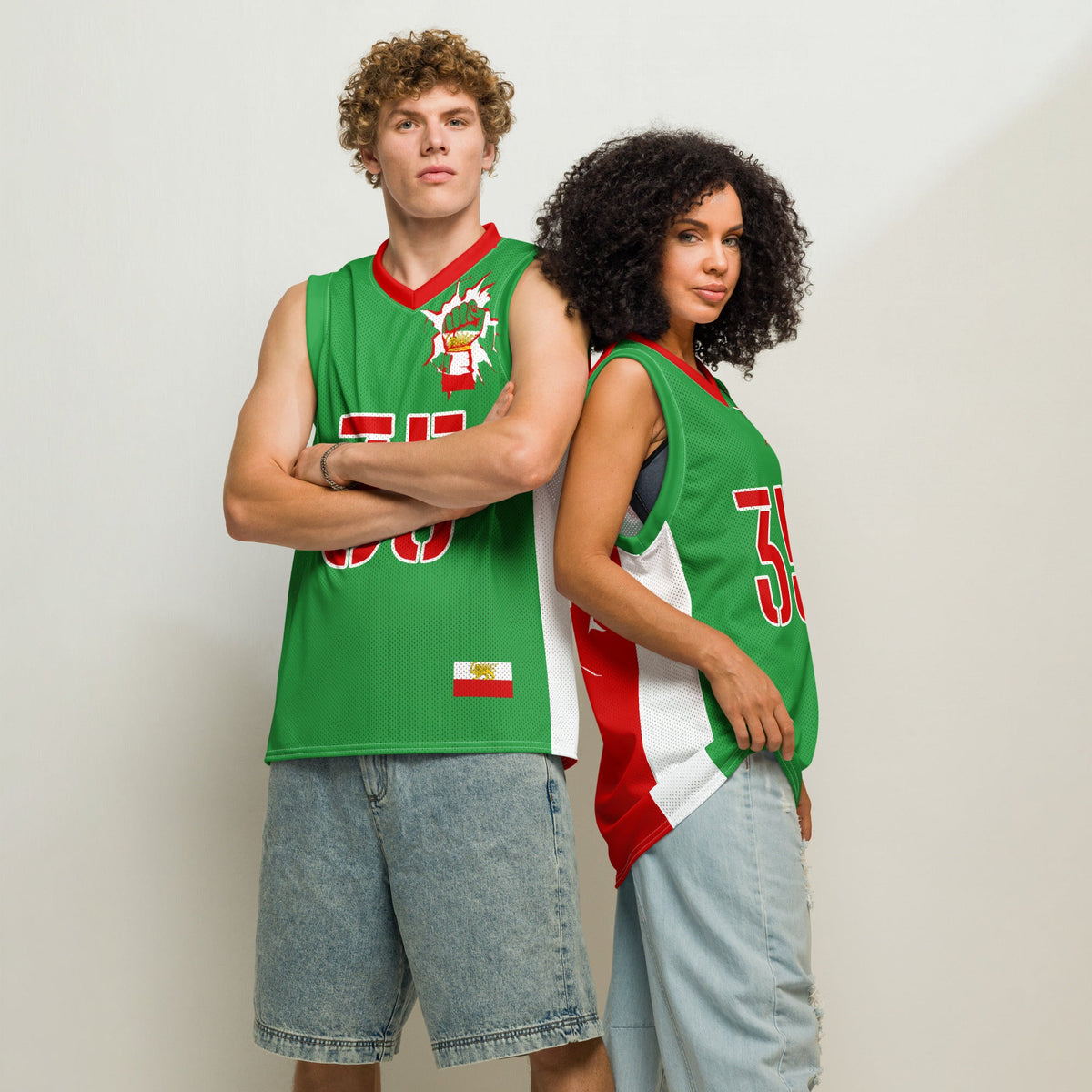 Iran Flag Premium Sport Jersey Tank Top II - Conscious Apparel Store